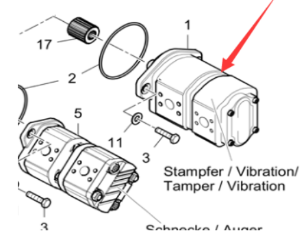 Hammer vibration double gear pump parts/4812027463