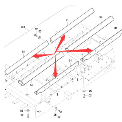2500C scraper large chain side protection part num