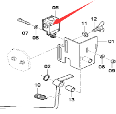 F2500W Danapak paver travel switch part number 481