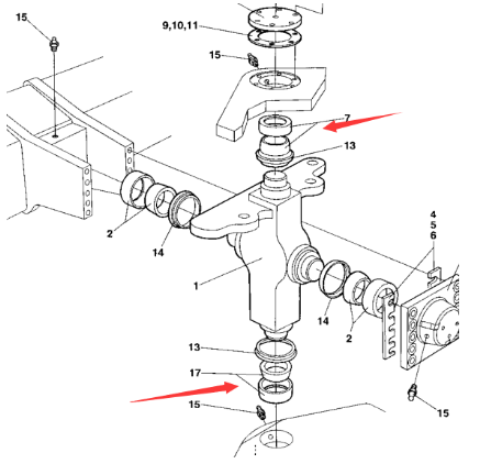 Danapak intermediate hinge bearing part number 470