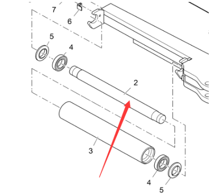 Paver roller shaft part number 2041091