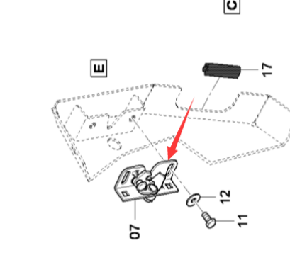 Paver engine hood door lock part number/4812032847