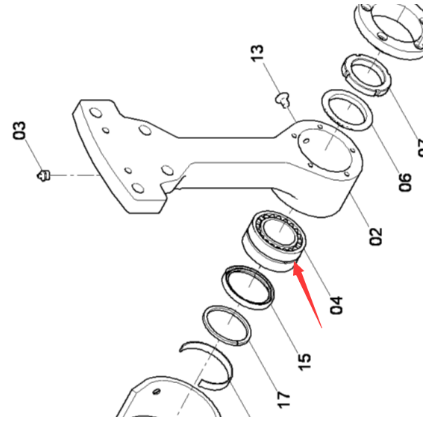 Laying machine hanger bearing part number D9352257