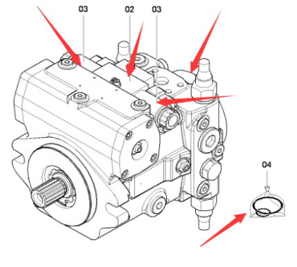 Laying machine walking hydraulic pump part number 