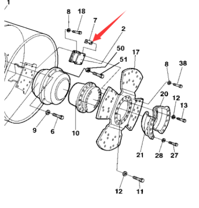 Roller damping block adjustment pad part number 47