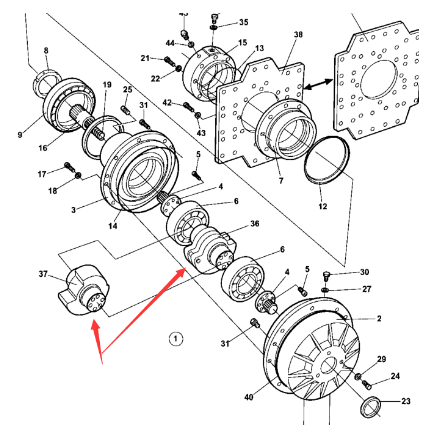 Roller vibration swing block part number 470038198