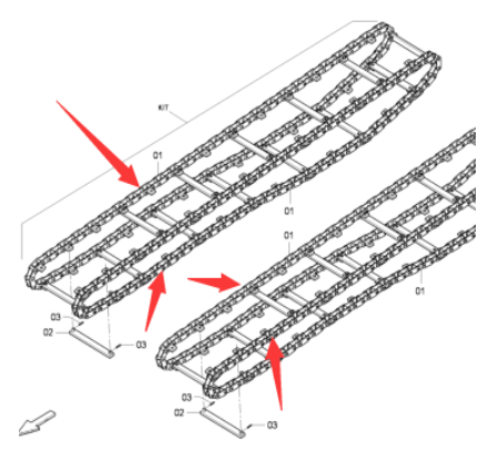 Danapak scraper large chain part number 4812028518