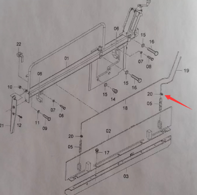 Laying machine wire rope clamp part number 4749302