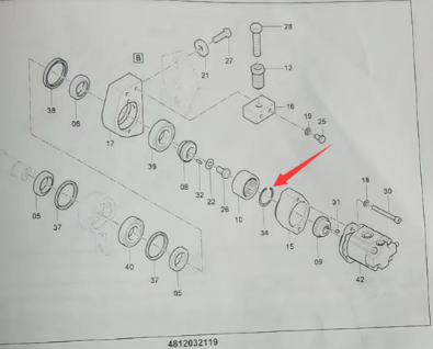 Laying machine spline sleeve clamp spring part num