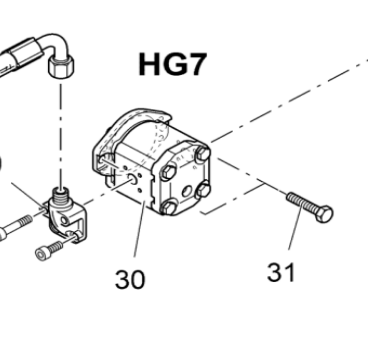 Paver oil replenishment gear pump part number 3749