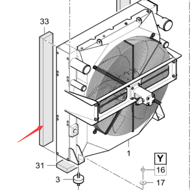 Paving machine water tank insulation pad part numb