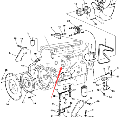 Imported paver diesel engine assembly part number 