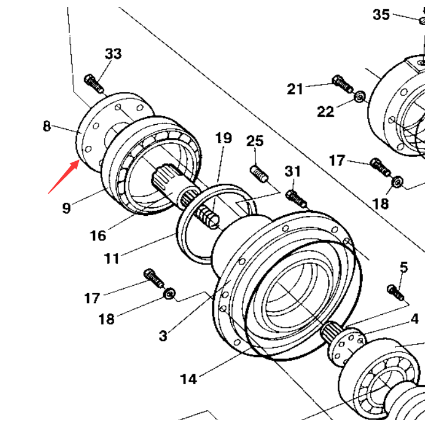 Fan coupler for paver 4700397284
