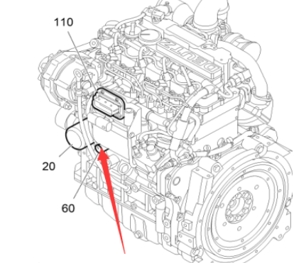 Spreader diesel oil pressure transmitter 2193530