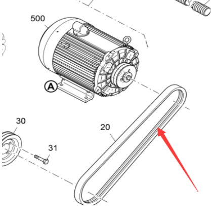 Paver heating motor belt 2425925