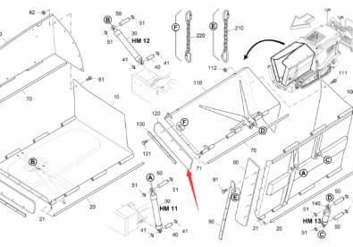 Spreader hopper stopper plate 2396068
