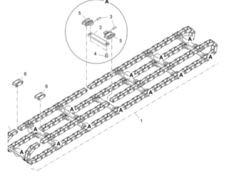 Spreader scraper large chain 2045812