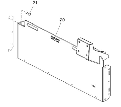 Imported paver 1260 right baffle part number 21944