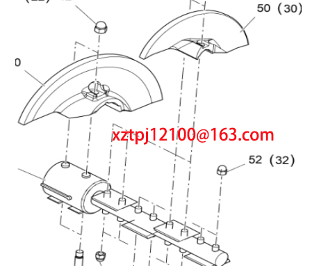 The right blade of the double hole main blade of t