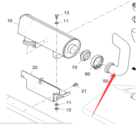Fogler paver exhaust pipe 2380753