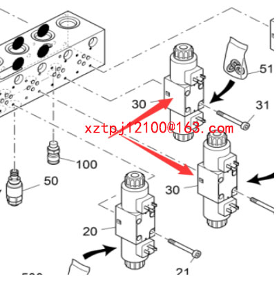Imported paver spiral motor solenoid valve 2375821