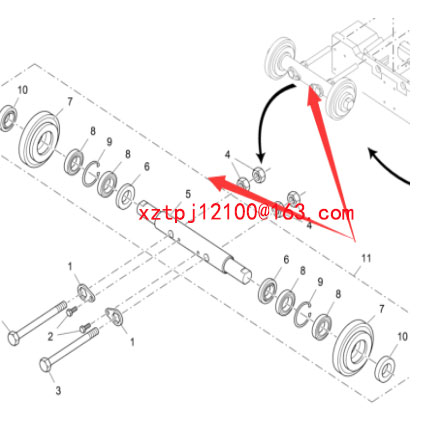 Paver return roller 2024791