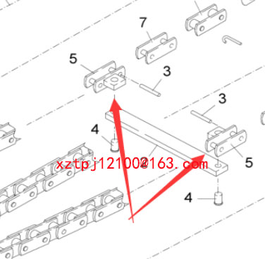 Spreader scraper large chain link (scraper link) 2