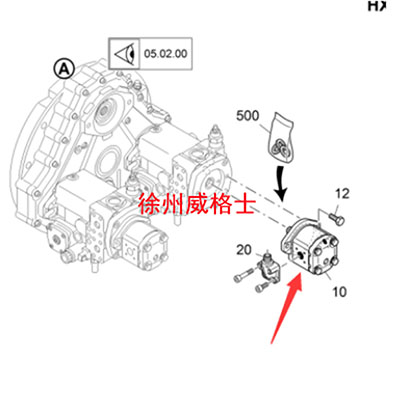 Steering gear pump for paver 9628201000