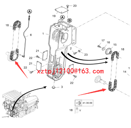 Spreader spiral chain part number 2053888