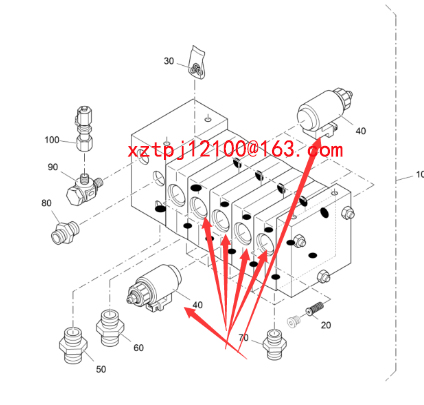 Imported paver solenoid valve coil 2079695