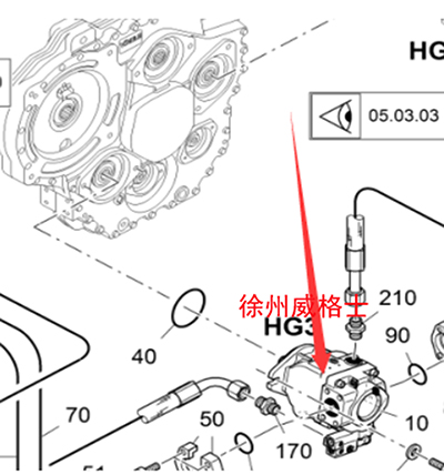 Spreader walking hydraulic pump 2253226