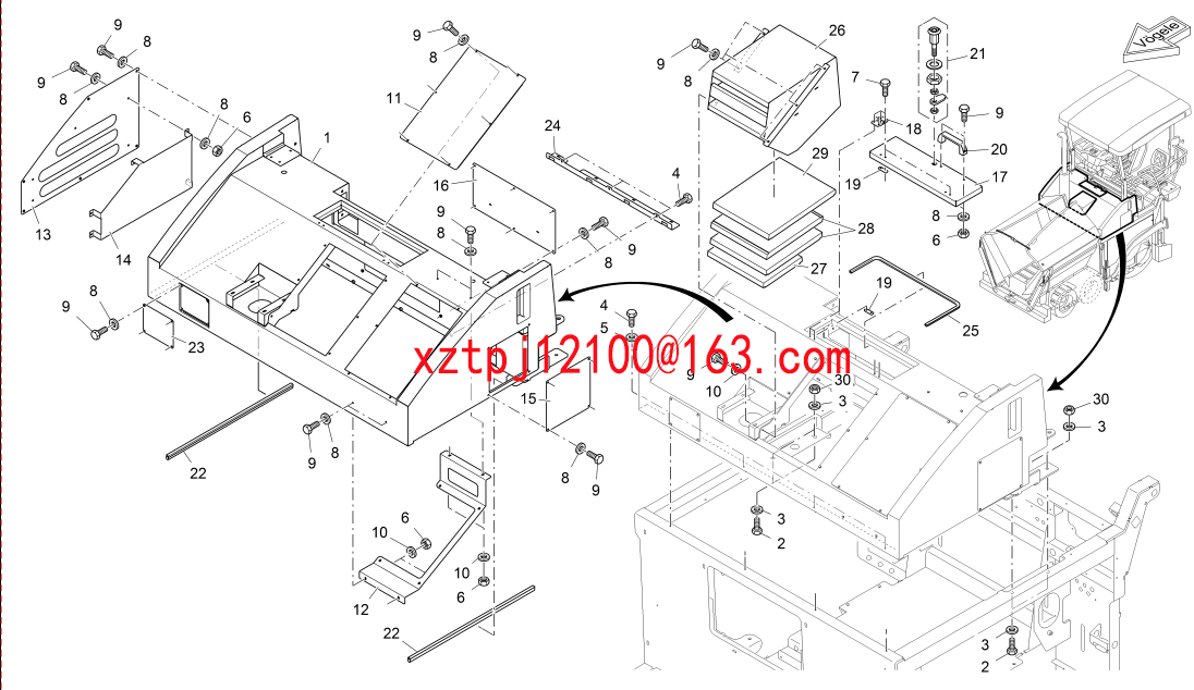 S1300-2 paver SCREW 9506120933
