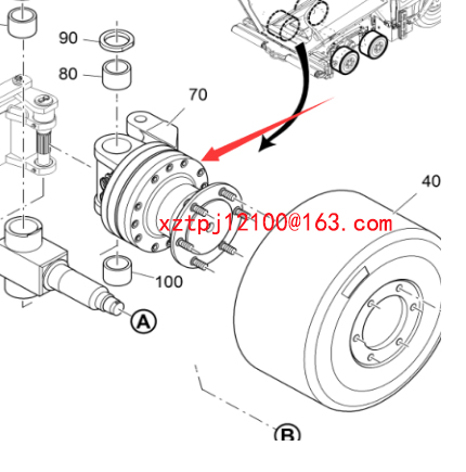 Imported paver walking motor part number 2221612