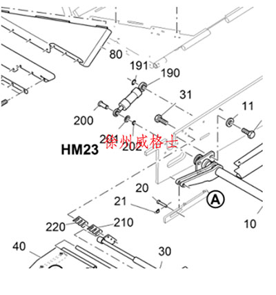 Paver mechanical front flap oil cylinder 2192499