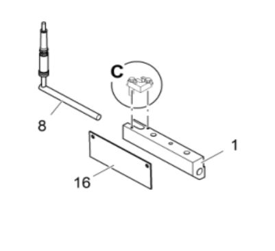 Fogler paver 0.25 meter rammer bar, 4611352947
