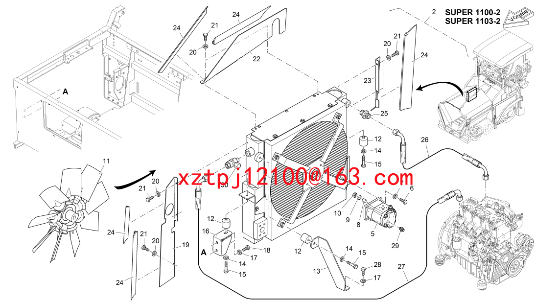 S1300-2 paver SCREWED JOINT 9602130057,9602130057