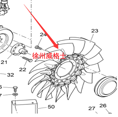 Paver engine fan 2036951