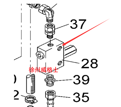 Imported hand oil pump for paver, 4612130042