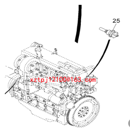 Paver engine water temperature sensor, 4612130017