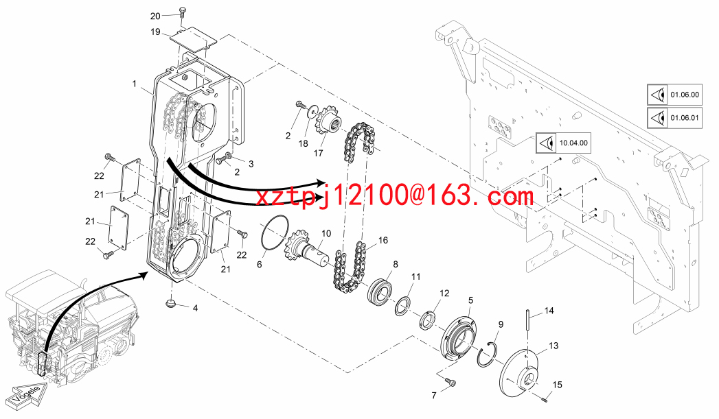 S1300-2 paver TENSIONER PIN 9510421481