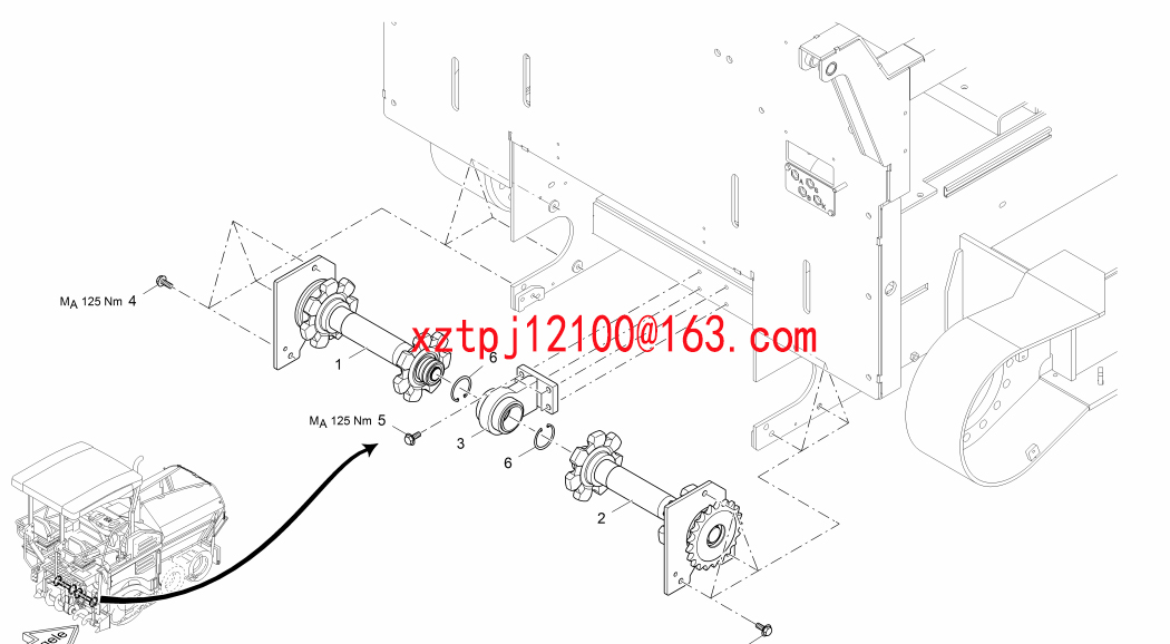 S1300-2 paver DRIVING CHAIN 2044060