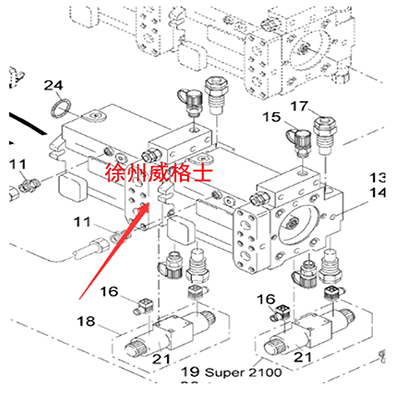 Double plunger pump 9627881000 for paver