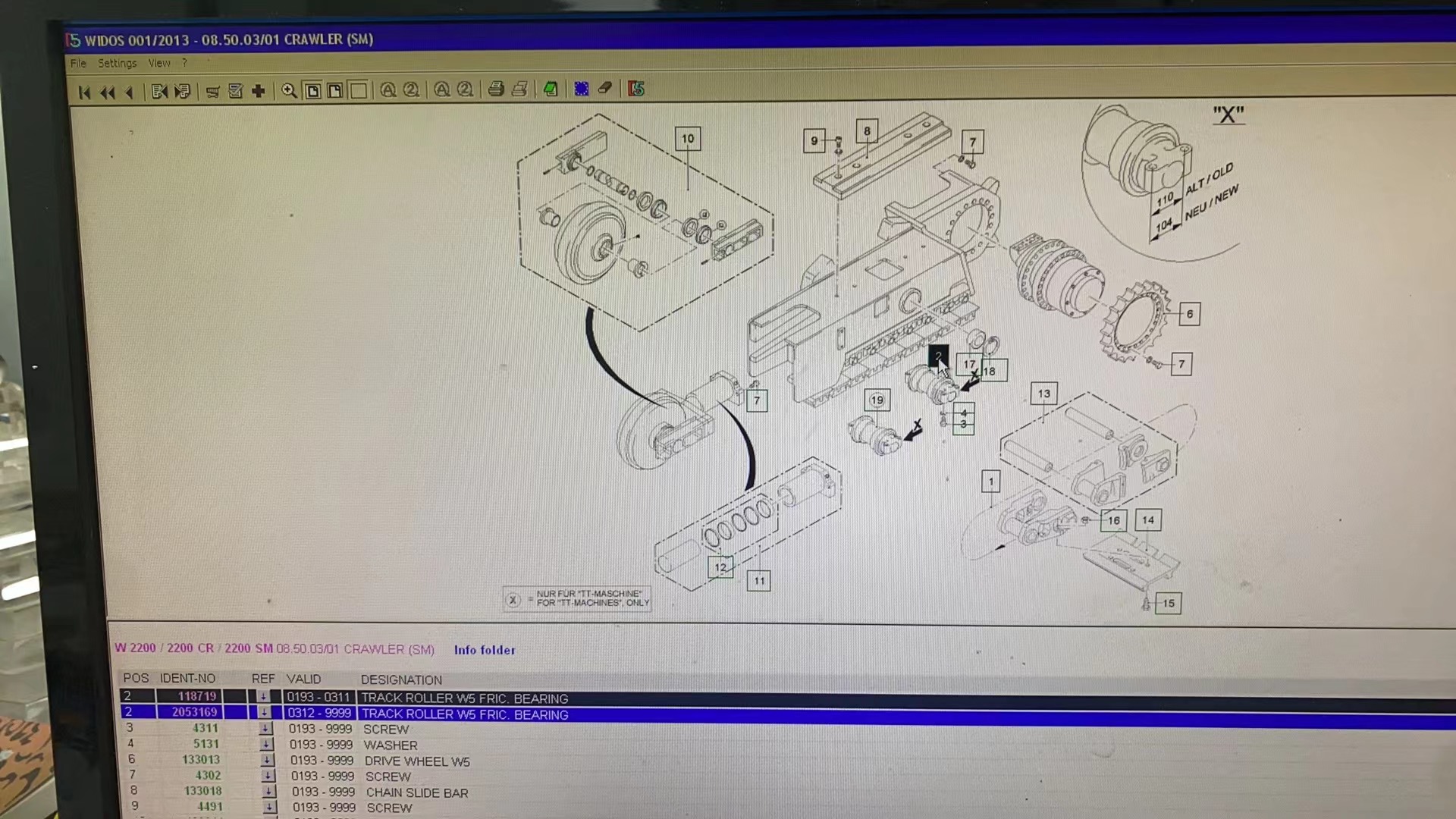 TRACK ROLLER WRIC.BEARING 2053169