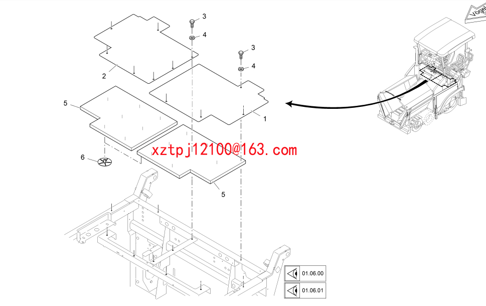 S1600-2 paver FOAM RUBBER 2216138
