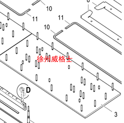 Paver host ironing plate bottom plate 4602418082