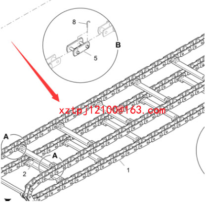 Imported paver scraper large chain 4610312167