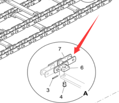 Fogler paver scraper large chain inner section par