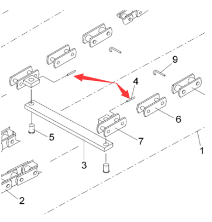 Fogler paver scraper locking pin part number 95063