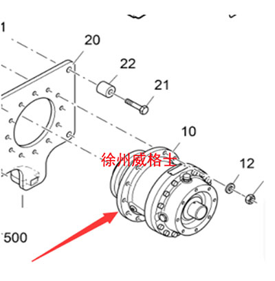Paver scraper motor reducer 2178160