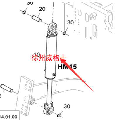 The part number of the lifting cylinder for the pa